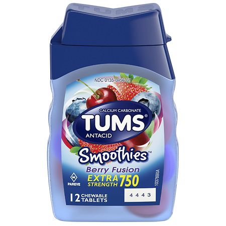 Tums Chewable Antacid Tablets Berry Fusion