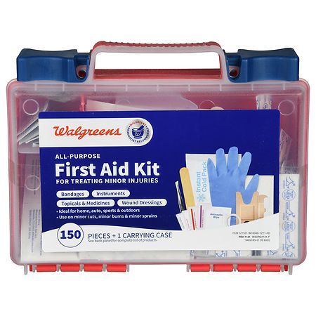 Walgreens All-Purpose First Aid Kit For Treating Minor Injuries