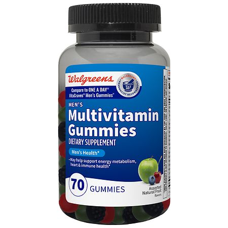 Walgreens Men's Multivitamin Gummies Assorted Natural Fruit