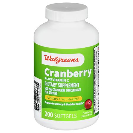 Walgreens Cranberry 500 mg Plus Vitamin C Softgels