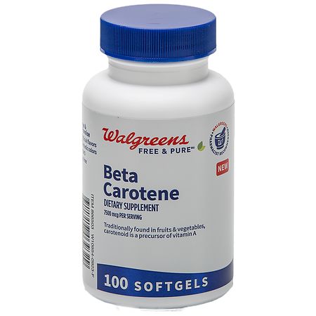 Walgreens Beta Carotene (Vitamin A) Supplement 7500 mcg Softgels