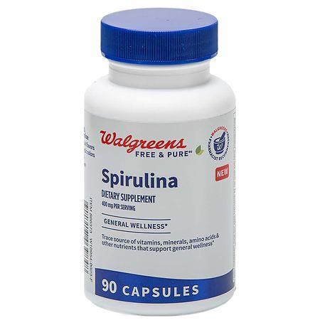 Walgreens Spirulina Supplement 400mg Capsules
