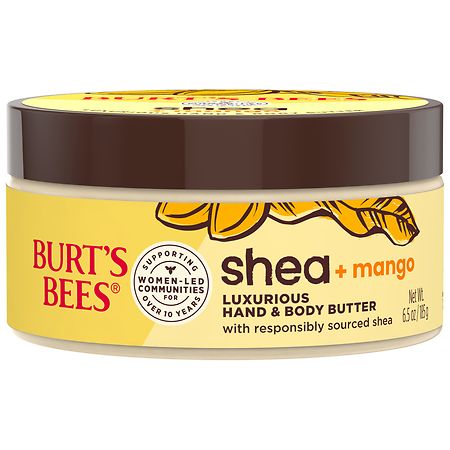 Burt's Bees Luxurious Hand Butter and Body Butter, Natural Origin Skin Care Shea + Mango