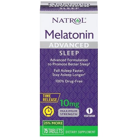 Natrol Melatonin Advanced Sleep 10 mg Maximum Strength Time Release Tablets