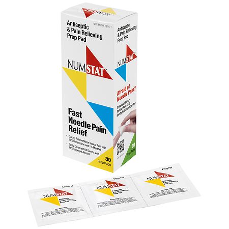 NUMSTAT Antiseptic & Pain Relieving Prep Pads