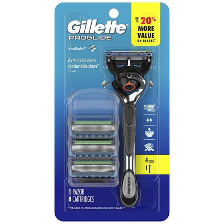 Gillette ProGlide Handle + 4 Blade Refills