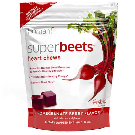 HumanN SuperBeets Heart Chews Pomegranate Berry
