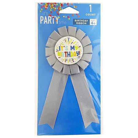 It's Party Time It's My Birthday Ribbon