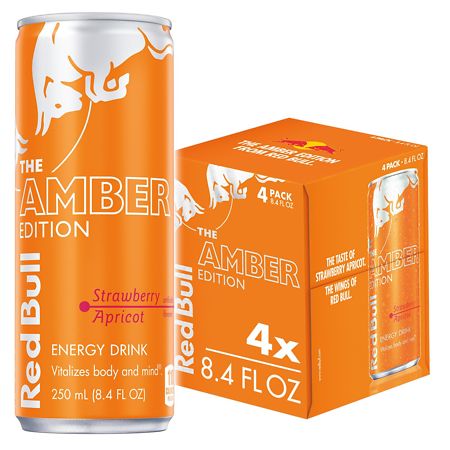 Red Bull Amber Edition Energy Drink Strawberry Apricot