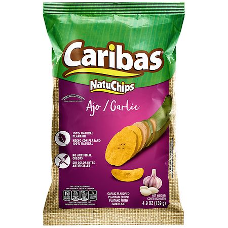 Caribas Plantain Chips Garlic