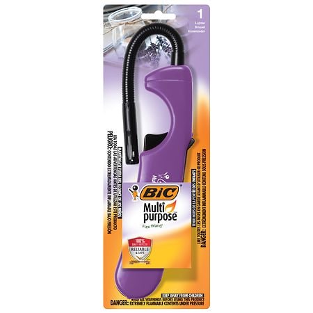 BIC Flex Wand Lighters, Safe Flexible Metal Wand, Perfect For Grilling, Fire & More
