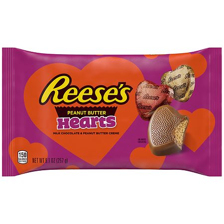 Reese's Peanut Butter Creme Hearts Candy Bag Milk Chocolate