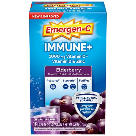 Emergen-C Immune+ Triple Action Powder Elderberry
