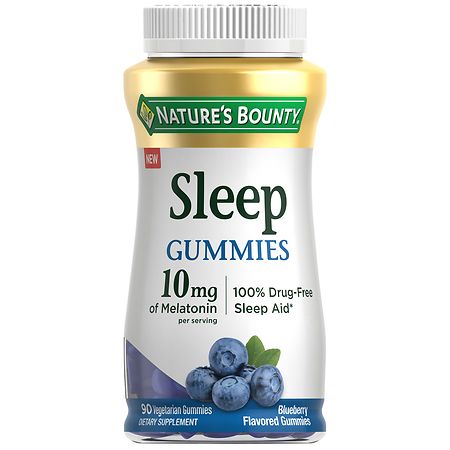 Nature's Bounty 10 mg Melatonin Gummy Vitamin, 100% Drug Free Sleep Supplement