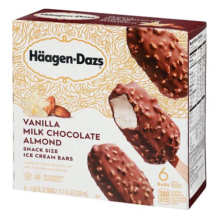 Haagen-Dazs Ice Cream Bars Vanilla Milk Chocolate Almond