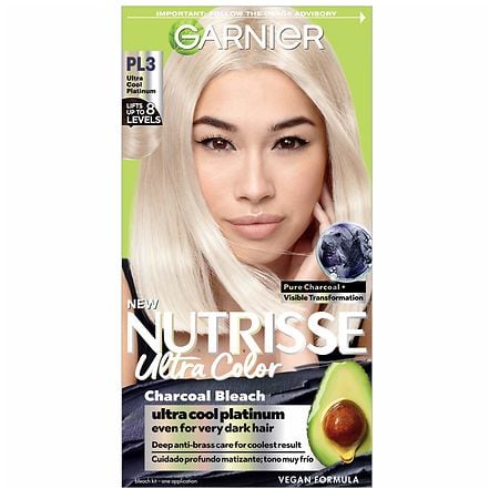 Garnier Nutrisse Ultra Color Charcoal Bleach With Up To 8 Levels Of Lift Ultra Clean Platinum
