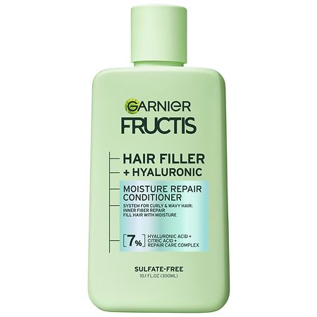 Garnier Fructis Hair Filler Moisture Repair Conditioner For Curly, Wavy Hair, With Hyaluronic Acid