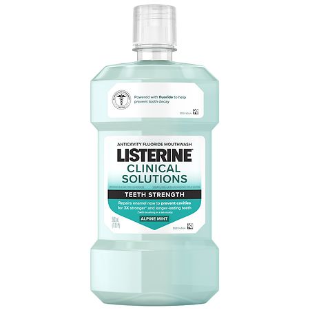 Listerine Clinical Solutions Teeth Strength Anticavity Fluoride Mouthwash Alpine Mint