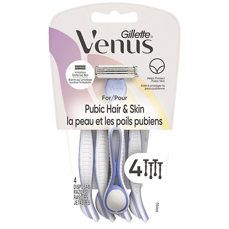 Gillette Venus Women's Disposable Razors for Pubic Hair and Skin