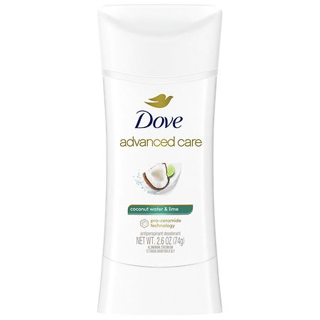 Dove Advanced Care Antiperspirant Deodorant Stick 72 Hour Odor Control and All-Day Sweat Protection Coconut Water & Lime