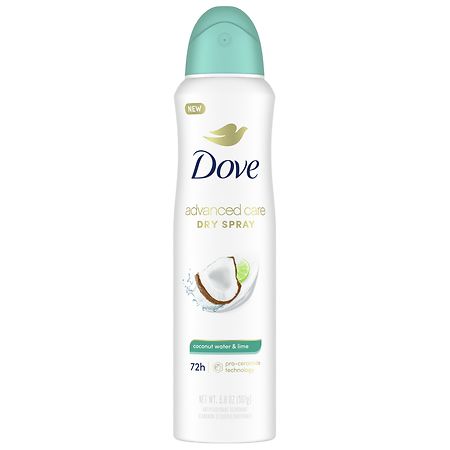 Dove Advanced Care Antiperspirant Deodorant Dry Spray with Odor Control and Sweat Protection Coconut Water & Lime
