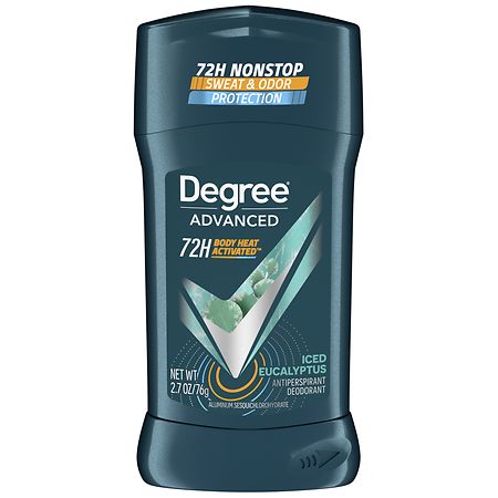 Degree Men Advanced Protection Antiperspirant Deodorant Stick 72-Hour Sweat and Odor Protection Ice Eucalyptus