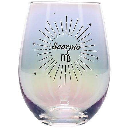 Festive Voice Scorpio Zodiac Wine Glass