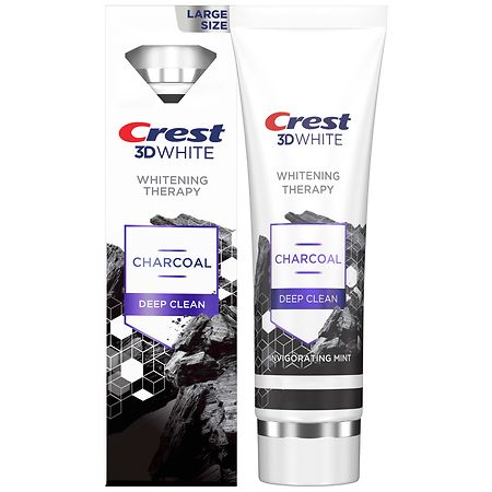 Crest 3D White Whitening Therapy Charcoal Deep Clean Teeth Whitening Toothpaste Mint