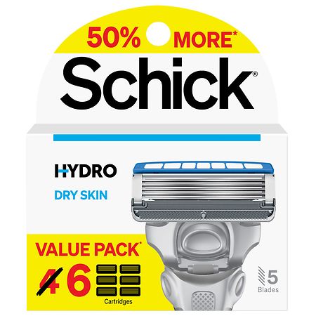 Schick Hydro Men's Dry Skin Razor Refills Value Pack
