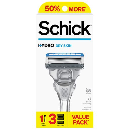 Schick Hydro Men's Dry Skin Razor Value Pack