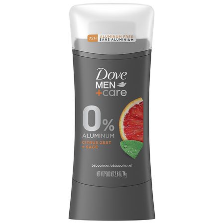 Dove Men+Care Aluminum-Free Deodorant Stick for 72 Hour Odor Protection Citrus Zest + Sage