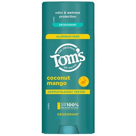 Tom's of Maine Natural Deodorant for Women and Men Aluminum Free Coconut Mango