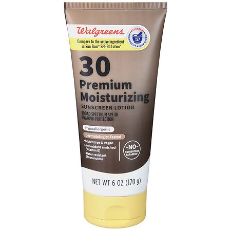 Walgreens 30 Premium Moisturizing Sunscreen Lotion