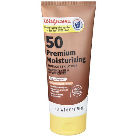 Walgreens 50 Premium Moisturizing Sunscreen Lotion