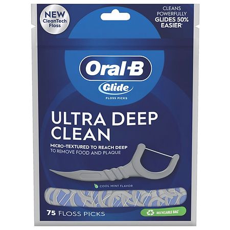 Oral-B Glide Ultra Deep Clean Floss Picks Cool Mint