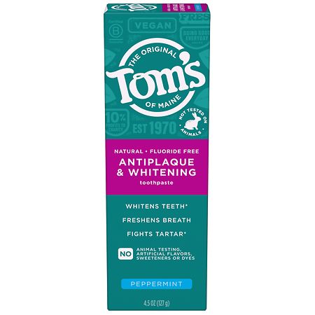 Tom's of Maine Antiplaque & Whitening Toothpaste Fluoride Free