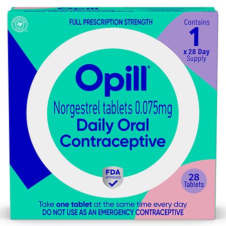 Opill Daily Birth Control Pill, Over-the-Counter, Full Prescription Strength