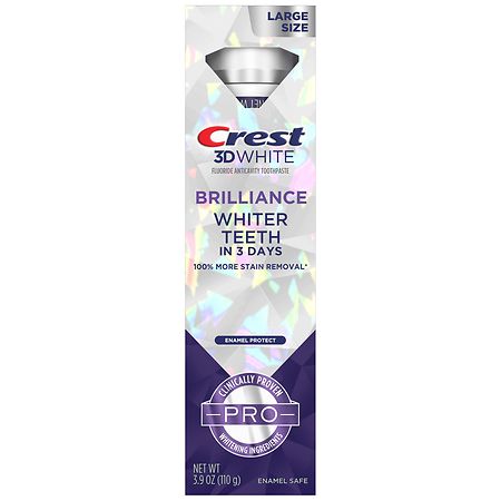 Crest 3D White Brilliance Pro Enamel Protect Teeth Whitening Toothpaste Mint