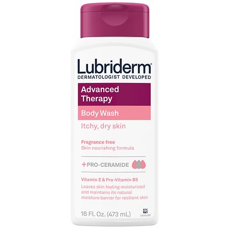 Lubriderm Advanced Therapy Body Wash, Vitamin E Fragrance Free