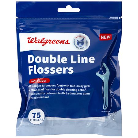 Walgreens Double Line Flosser Mint