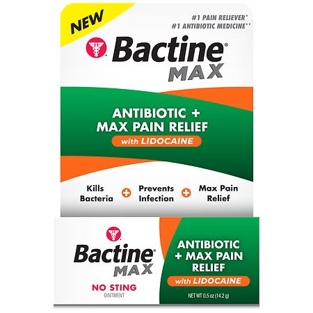 Bactine Max Antibiotic + Pain Relieving Ointment+Lidocaine