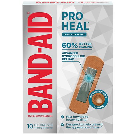 Band Aid Brand Pro Heal Bandages + Hydrocolloid Pads Regular