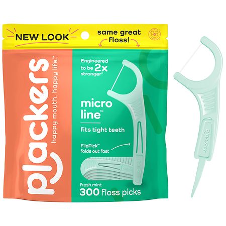 Plackers Dental Flossers, Fold-Out Toothpick Mint
