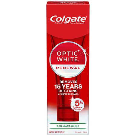 Colgate Optic White Renewal Teeth Whitening Toothpaste, Brilliant Shine