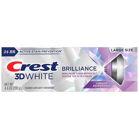 Crest 3D White Brilliance Teeth Whitening Toothpaste Peppermint