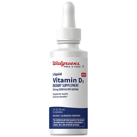 Health Solutions Vitamin D3 125 mcg (5000 IU) Liquid