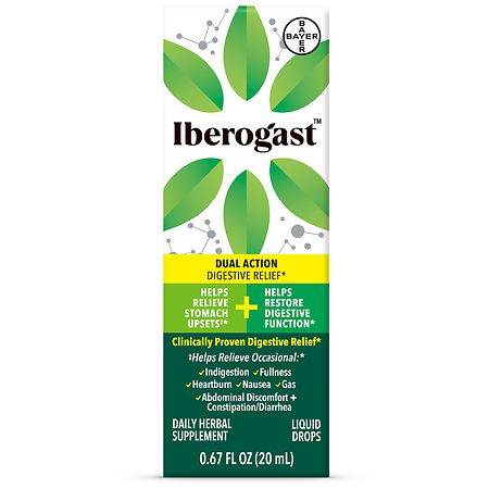 Iberogast Dual Action Digestive Relief Daily Herbal Supplement