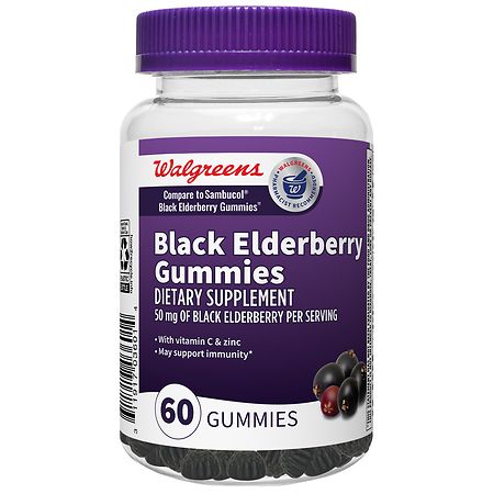 Walgreens Black Elderberry 50mg Gummies
