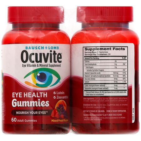 Ocuvite Eye Health Adult Gummies Mixed Fruit