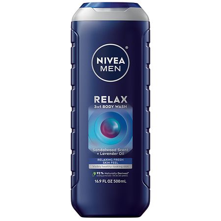 Nivea Men Relax 3-in-1 Body Wash, Bottle